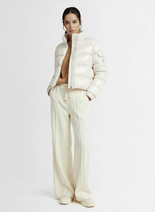 Moncler: Petra nylon short down jacket - women_1 | Luisa Via Roma