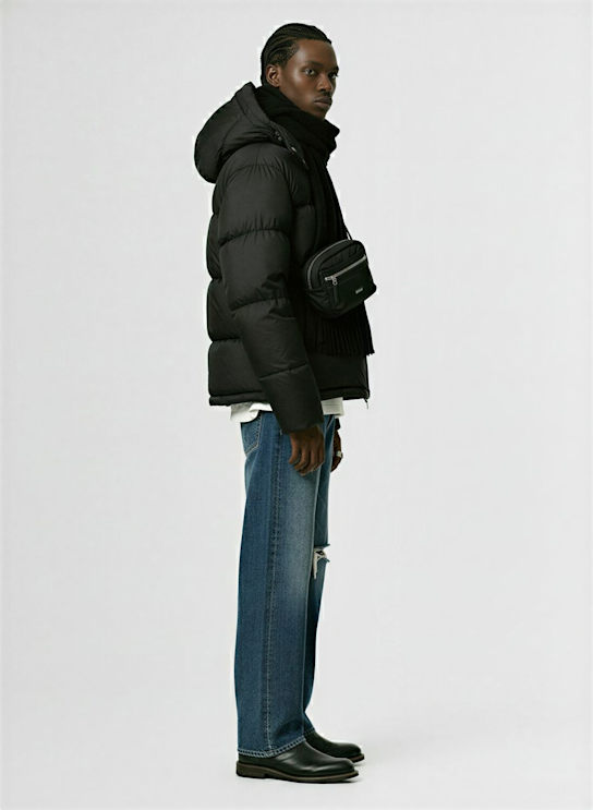 Sacai: Down jacket - Black - men_1 | Luisa Via Roma