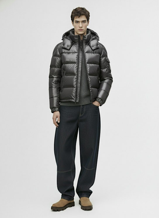 Moncler: Maya nylon down jacket - men_1 | Luisa Via Roma