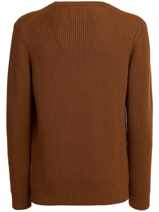 Seven Gauge: Wool knit crewneck sweater - men_1 | Luisa Via Roma