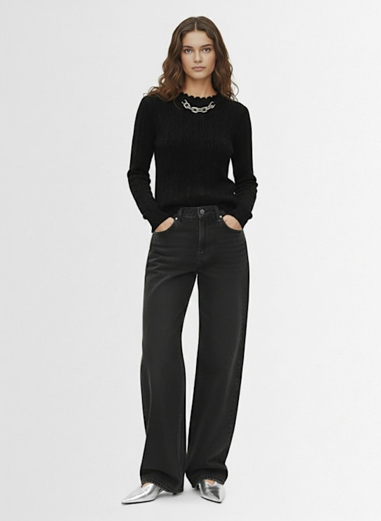 Rabanne: Wool & cashmere sweater w/chain - women_1 | Luisa Via Roma