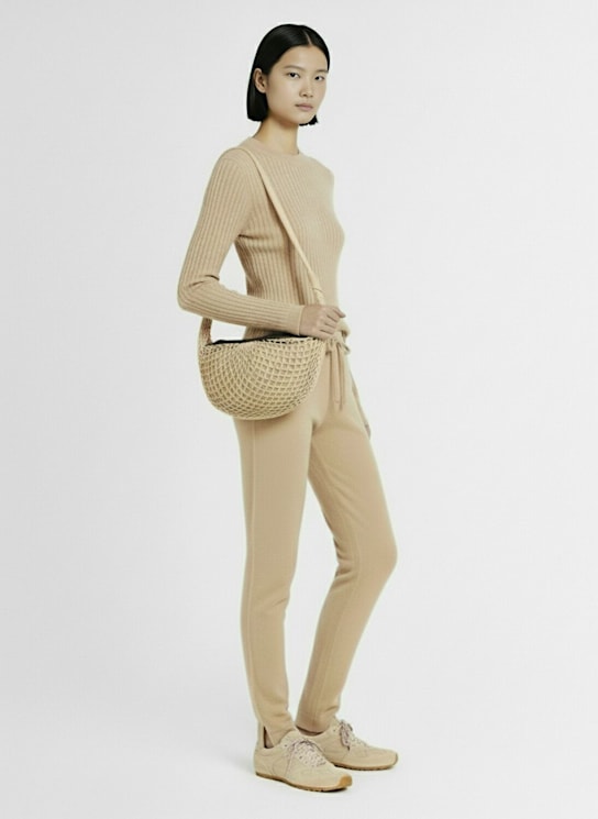 Kujten: Joggy 2 knitted cashmere sweatpants - Beige - women_1 | Luisa Via Roma