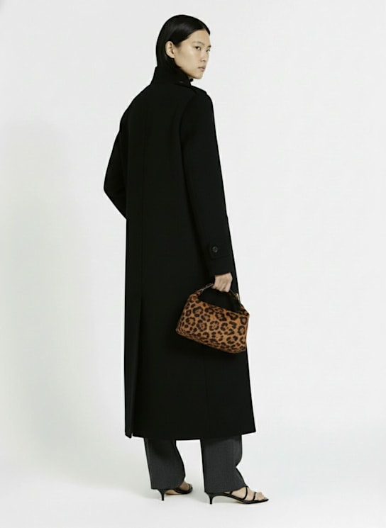 Liffner: Micro Pillow printed ponyskin pouch - Leopard - women_1 | Luisa Via Roma