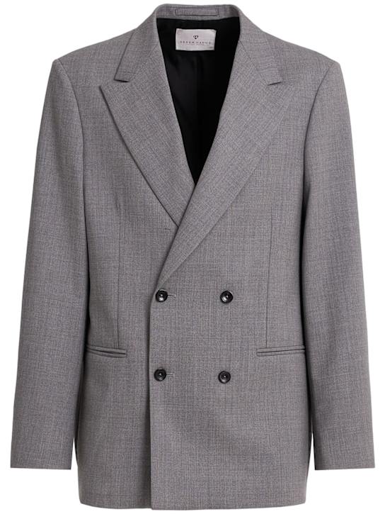 Seven Gauge: 双排扣羊毛混纺西服夹克 - men_0 | Luisa Via Roma