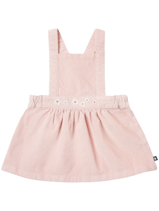 Petit Bateau: Cotton blend chambray dress - Pink - kids-girls_0 | Luisa Via Roma