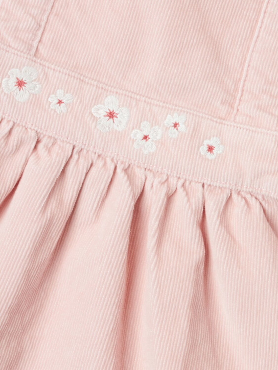 Petit Bateau: Cotton blend chambray dress - Pink - kids-girls_1 | Luisa Via Roma
