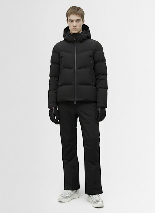 Moncler Grenoble: Angren nylon blend down ski jacket - Black - men_1 | Luisa Via Roma