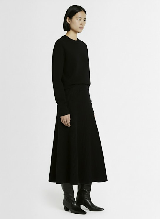 Kujten: Kimchio knitted cashmere midi skirt - women_1 | Luisa Via Roma