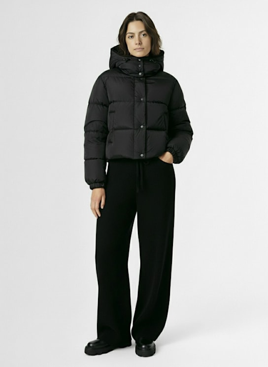 Moncler: Castelnou nylon down jacket - Black - women_1 | Luisa Via Roma