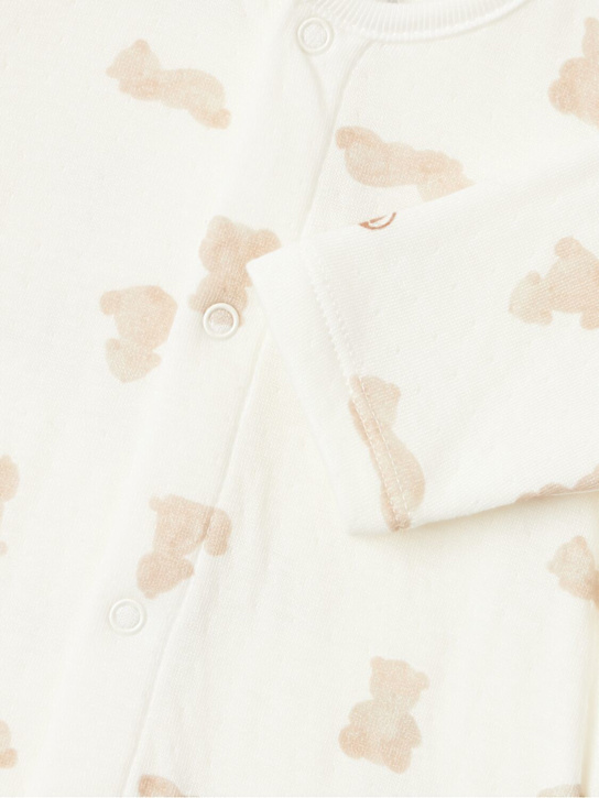 Petit Bateau: Printed cotton romper - Beige - kids-girls_1 | Luisa Via Roma