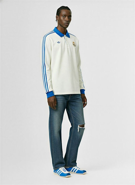 adidas Originals: Real Madrid polo - White/Blue - men_1 | Luisa Via Roma