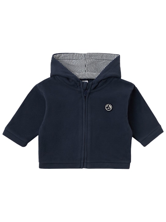 Petit Bateau: Tech hoodie - Dunkelblau - kids-boys_0 | Luisa Via Roma