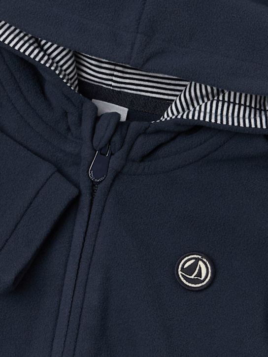 Petit Bateau: Tech hoodie - Dunkelblau - kids-boys_1 | Luisa Via Roma