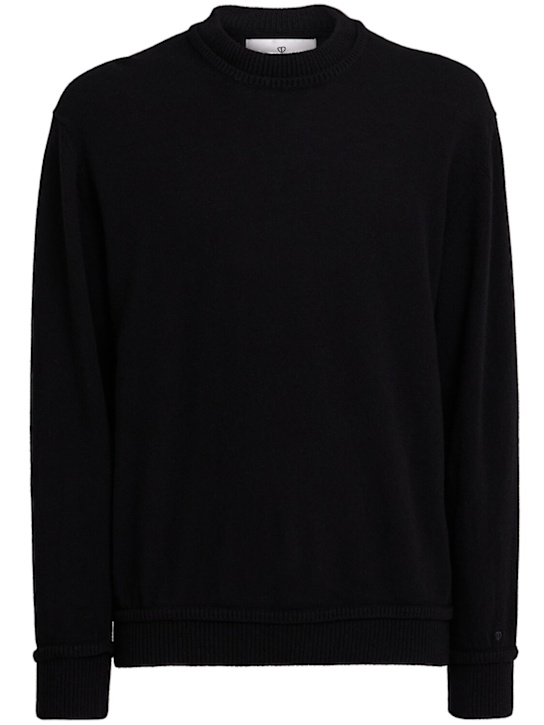 Seven Gauge: Wool & cashmere knit crewneck sweater - men_0 | Luisa Via Roma