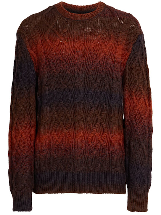 Seven Gauge: Acrylic blend degradé crewneck sweater - men_0 | Luisa Via Roma
