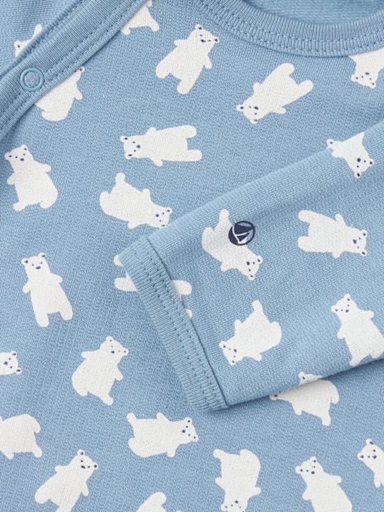 Petit Bateau: Printed cotton romper - Azul - kids-girls_1 | Luisa Via Roma