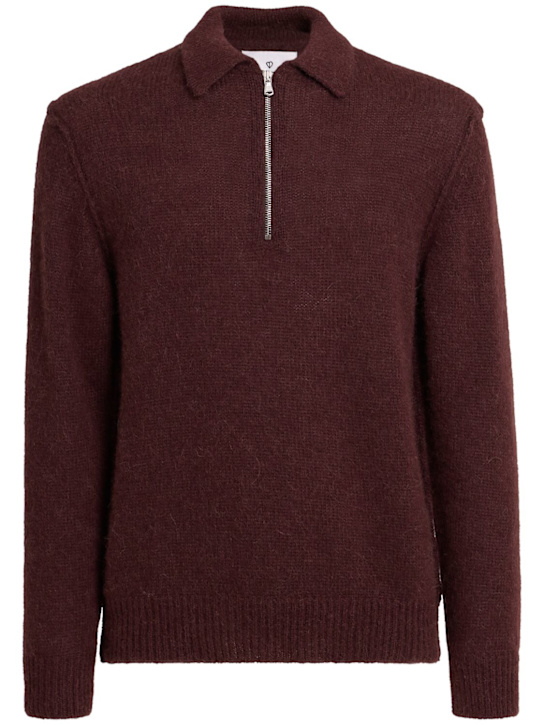 Seven Gauge: Alpaca blend knit polo - men_0 | Luisa Via Roma