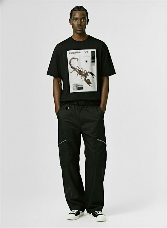 Y-3: NBHD Scorpion print cotton t-shirt - men_1 | Luisa Via Roma