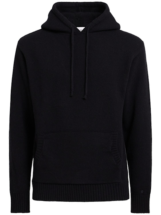 Seven Gauge: Hooded wool knit sweatshirt - men_0 | Luisa Via Roma