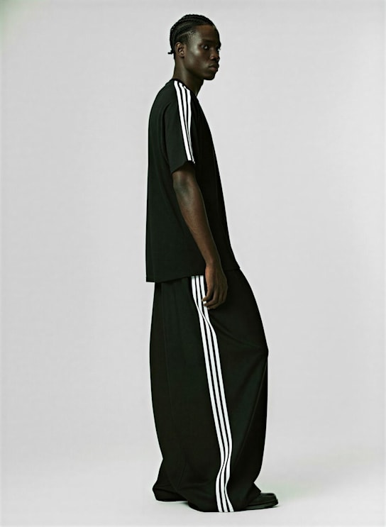 Y-3: Wire wool blend t-shirt - Black - men_1 | Luisa Via Roma