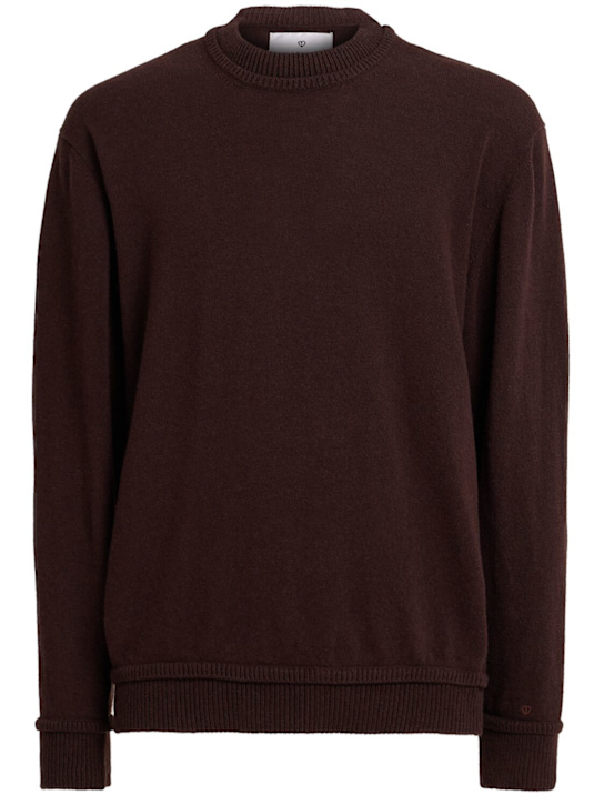 Seven Gauge: Wool & cashmere knit crewneck sweater - men_0 | Luisa Via Roma