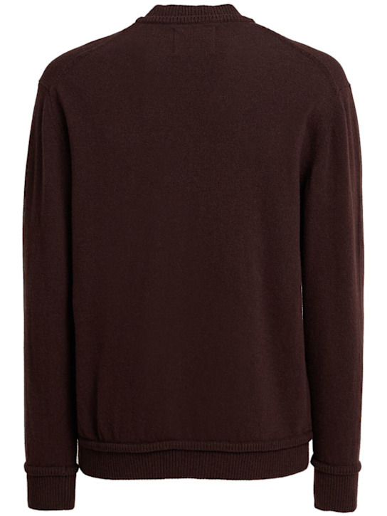 Seven Gauge: Wool & cashmere knit crewneck sweater - men_1 | Luisa Via Roma