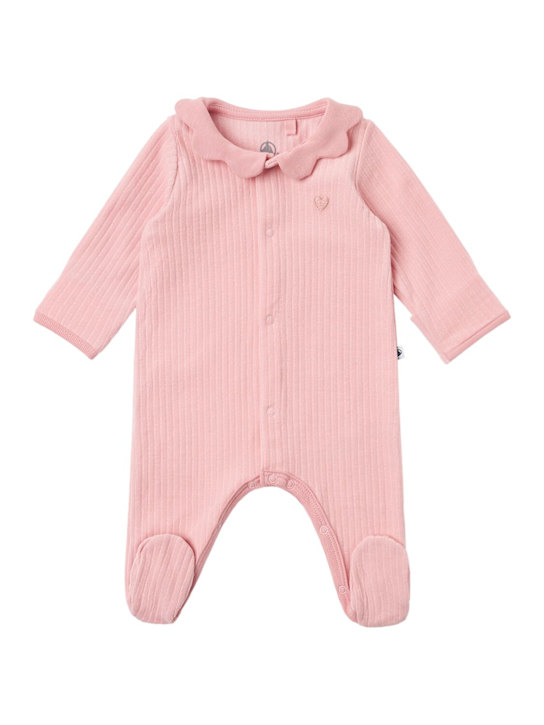 Petit Bateau: Cotton romper - Rosa - kids-girls_0 | Luisa Via Roma
