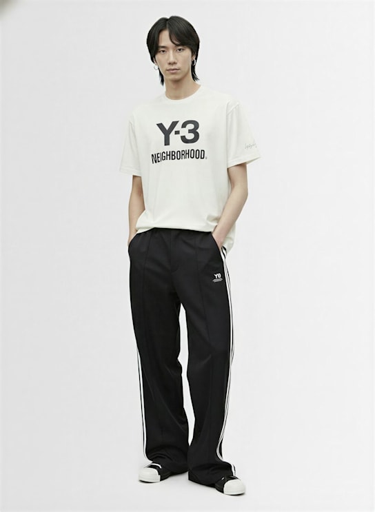 Y-3: NBHD logo cotton t-shirt - men_1 | Luisa Via Roma