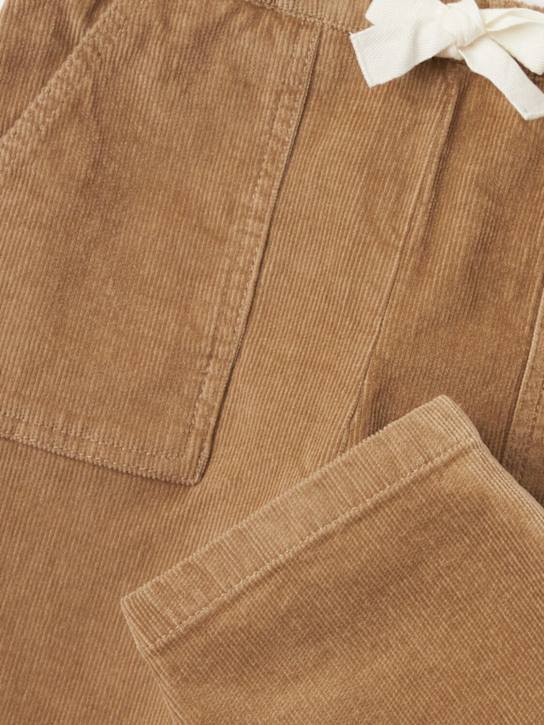 Petit Bateau: Cotton jersey pants - Café - kids-girls_1 | Luisa Via Roma