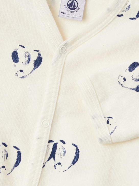 Petit Bateau: Printed cotton romper - Weiß - kids-girls_1 | Luisa Via Roma