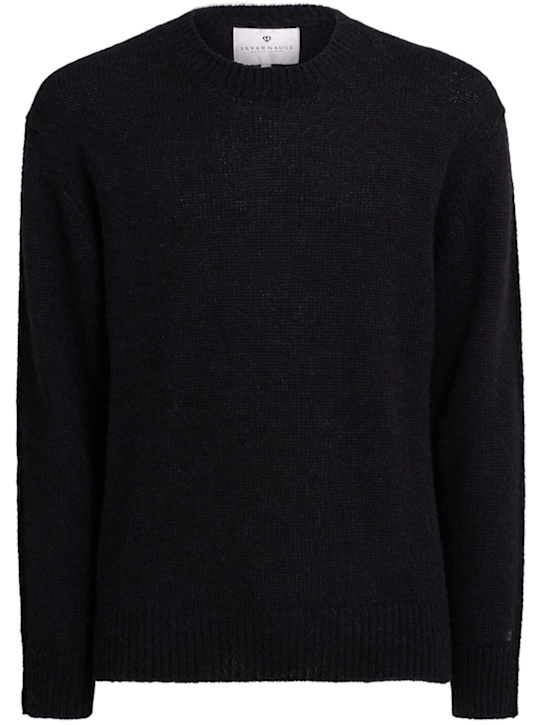 Seven Gauge: Alpaca blend knit crewneck sweater - men_0 | Luisa Via Roma