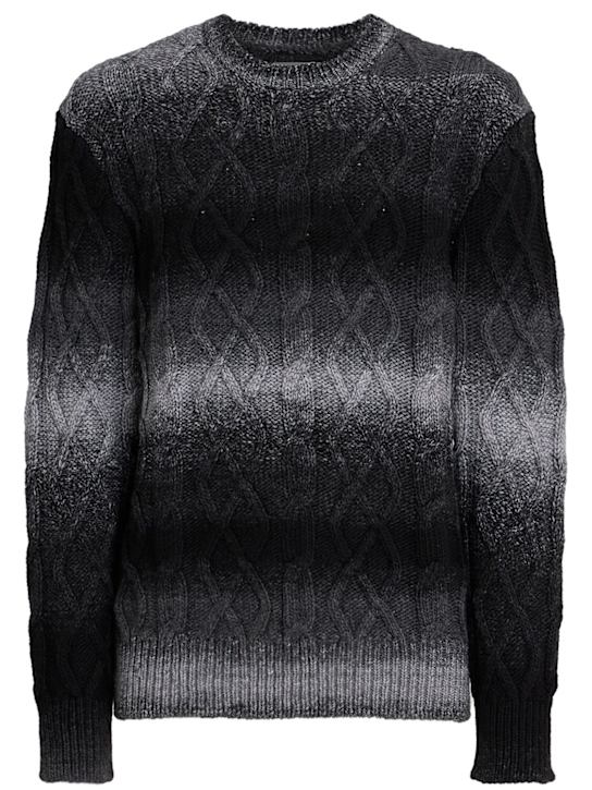 Seven Gauge: Acrylic blend degradé crewneck sweater - men_0 | Luisa Via Roma
