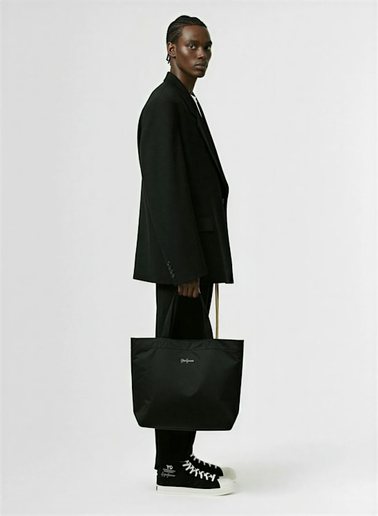 Yohji Yamamoto: Y-3 Kuro canvas tote - men_1 | Luisa Via Roma