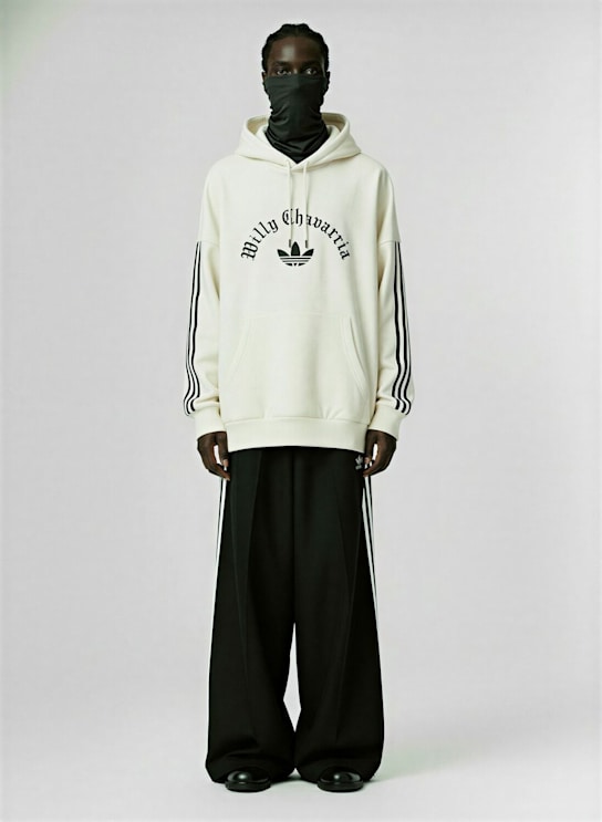 adidas Originals: Chavarria Merch hoodie - White/Black - men_1 | Luisa Via Roma
