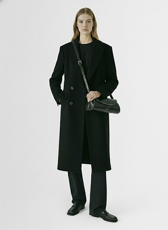 Tonywack: Double breast wool blend coat - women_1 | Luisa Via Roma