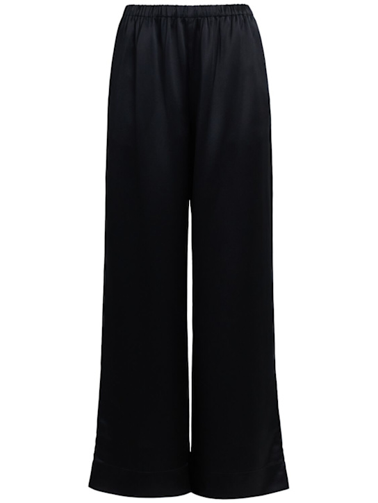 By Malene Birger: Cabello satin pants - ブラック - women_0 | Luisa Via Roma