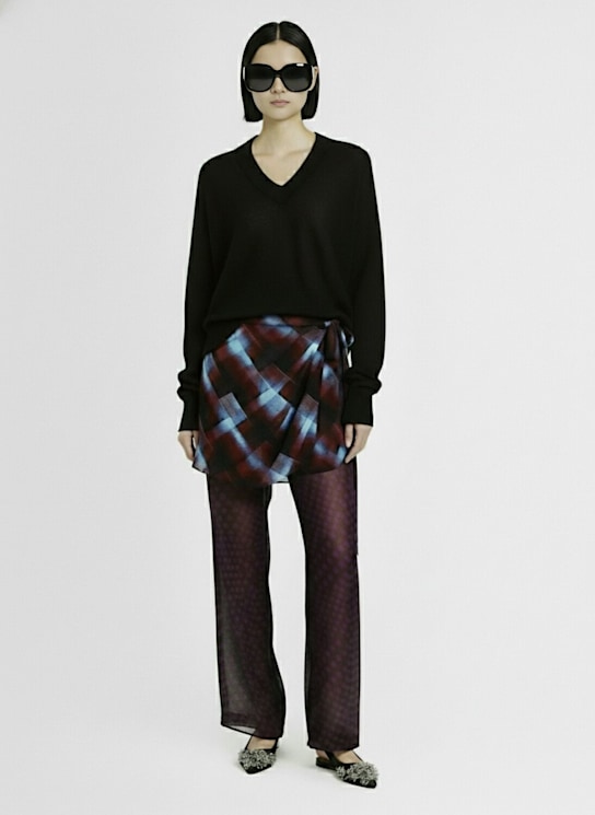 Dries Van Noten: Pritty viscose skirt pants - women_1 | Luisa Via Roma