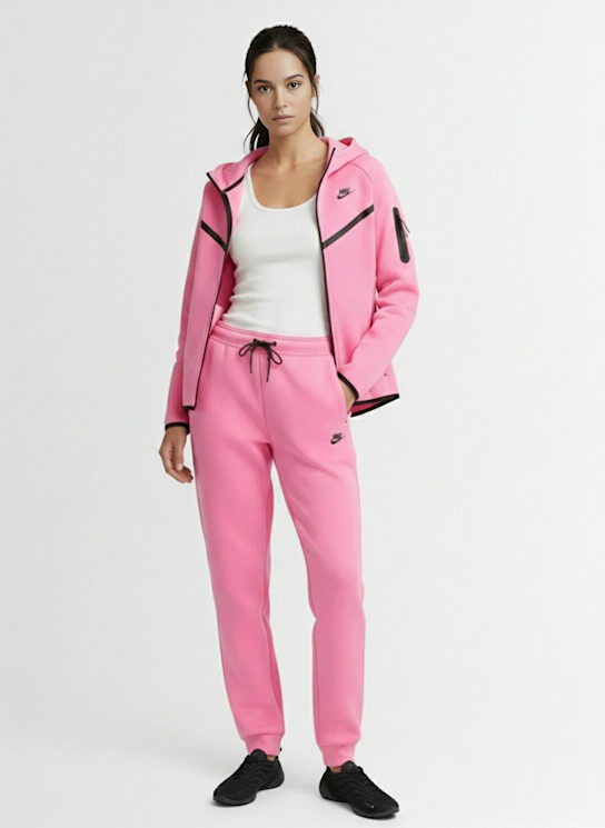 Nike: Pantaloni jogger in techno pile - Playful Pink/Bl - women_1 | Luisa Via Roma