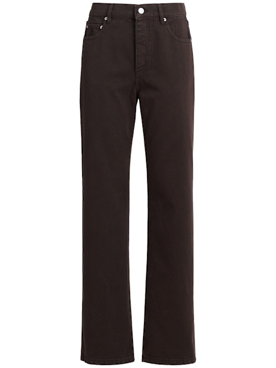 By Malene Birger: Chicago mid waist straight jeans - ブラウン - women_0 | Luisa Via Roma
