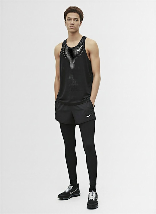 Nike: Leggings „AeroSwift“ - Black/Summit Wh - men_1 | Luisa Via Roma