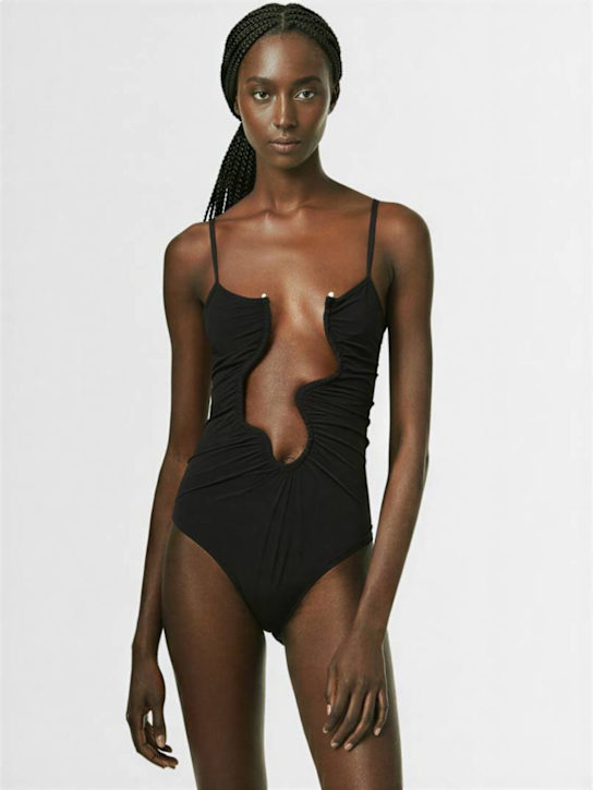 Christopher Esber: Salacia one piece swimsuit - Black - women_1 | Luisa Via Roma