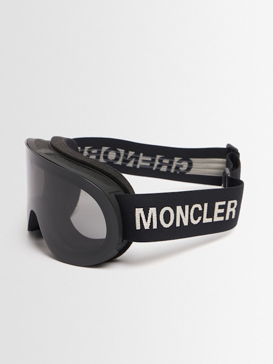 Moncler: Mirrored nylon ski googles - Matte Black - women_1 | Luisa Via Roma