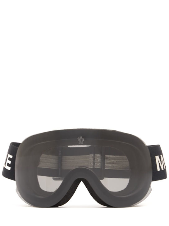 Moncler: Mirrored nylon ski googles - Matte Black - women_0 | Luisa Via Roma