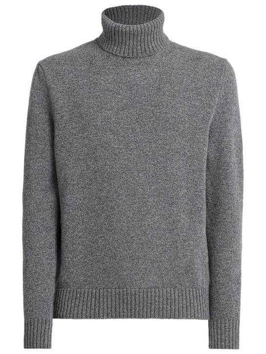 Seven Gauge: Wool knit turtleneck sweater - men_0 | Luisa Via Roma