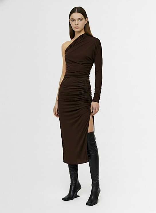Rick Owens: Svita midi skirt - Brown - women_1 | Luisa Via Roma