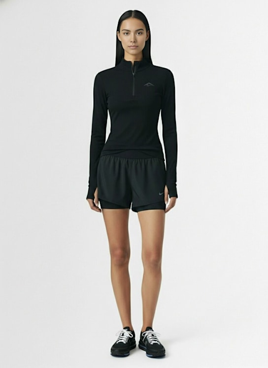 Nike: Felpa Dry-Fit metà strato - Nero - women_1 | Luisa Via Roma