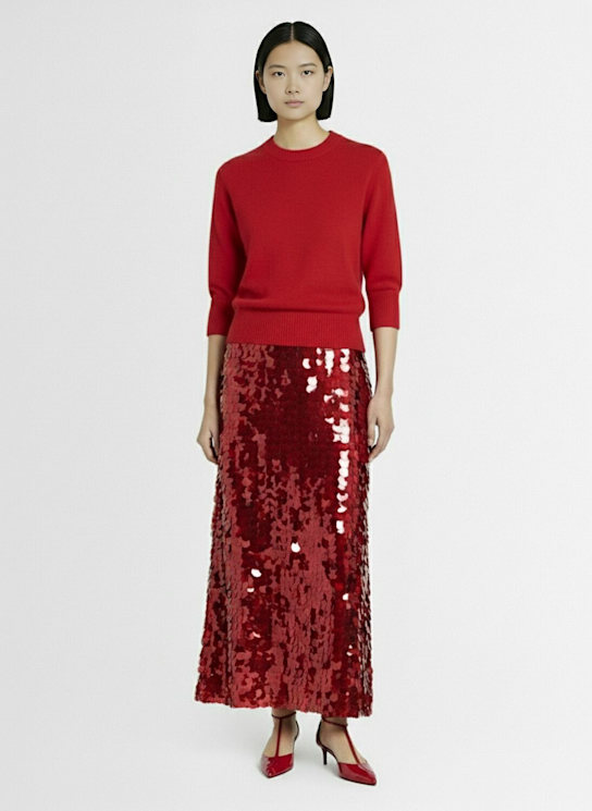 Fabiana Filippi: Sequined long skirt - women_1 | Luisa Via Roma