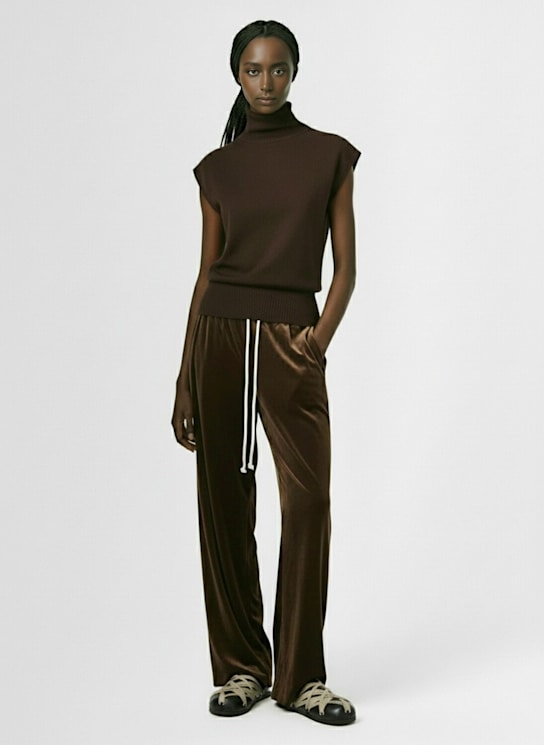 Rick Owens: Knit short sleeve top - Taupe - women_1 | Luisa Via Roma