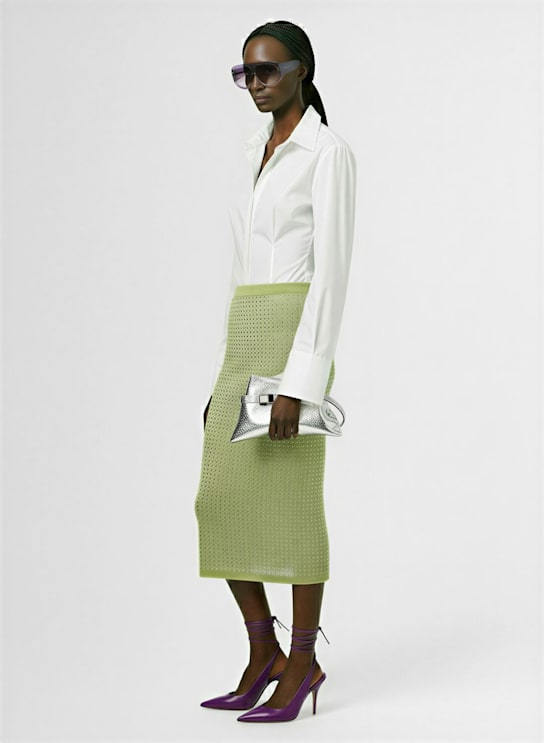 Christopher Esber: Cirrus midi skirt - Green - women_1 | Luisa Via Roma