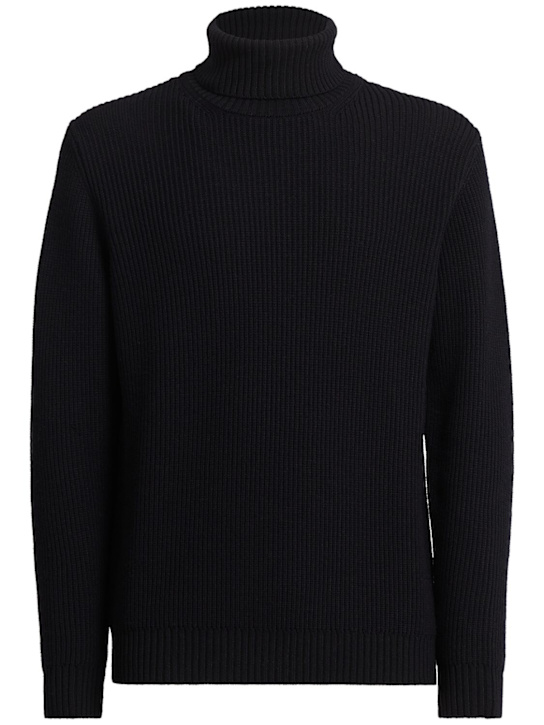 Seven Gauge: Wool knit turtleneck sweater - men_0 | Luisa Via Roma